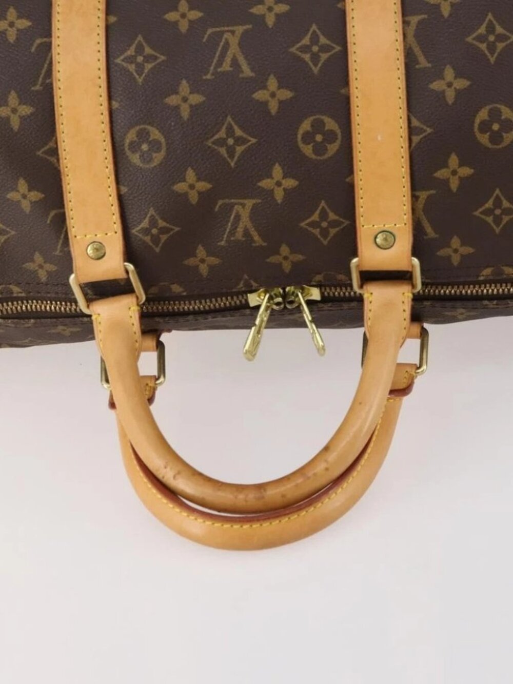 LOUIS VUITTON Monogram Keepall 55 Boston Bag M41424 LV Auth 171243A - Picture 8 of 14